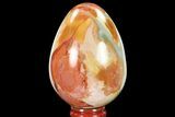 Polished Polychrome Jasper Egg - Madagascar #134589-1